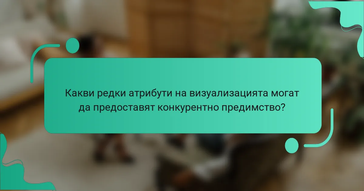 Какви редки атрибути на визуализацията могат да предоставят конкурентно предимство?